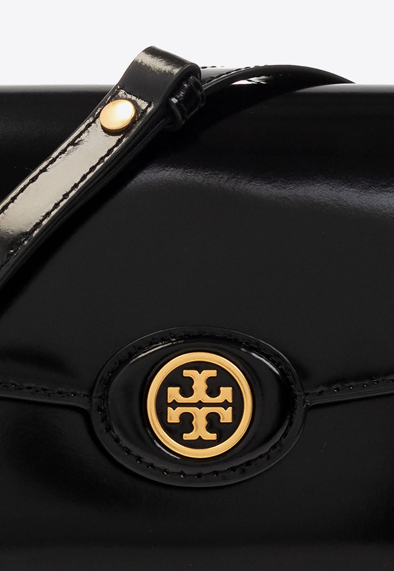 Tory Burch Robinson Leather Shoulder Bag Black 143122 0-001