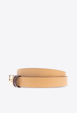 Salvatore Ferragamo Gancini Reversible Leather Belt Camel 230294 DONNA H 25 771067-LIGHT CAMEL