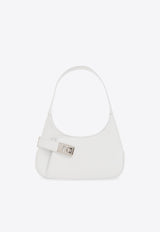 Salvatore Ferragamo Medium Archive Calf Leather Shoulder Bag White 216295 ARCHIVE SH M 768596-OPTIC WHITE