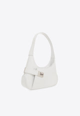 Salvatore Ferragamo Medium Archive Calf Leather Shoulder Bag White 216295 ARCHIVE SH M 768596-OPTIC WHITE