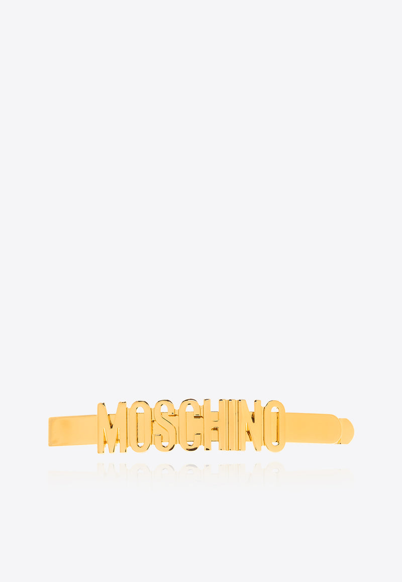 Moschino Logo Lettering Hair Clip Gold 24171 A9120 8407-0606