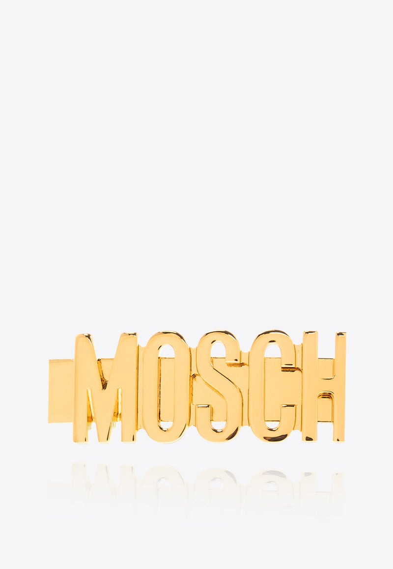 Moschino Logo Lettering Hair Clip Gold 24171 A9120 8407-0606