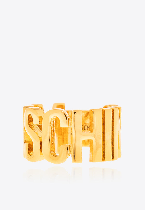 Moschino Logo Lettering Ring Gold 24171 A9122 8402-0606