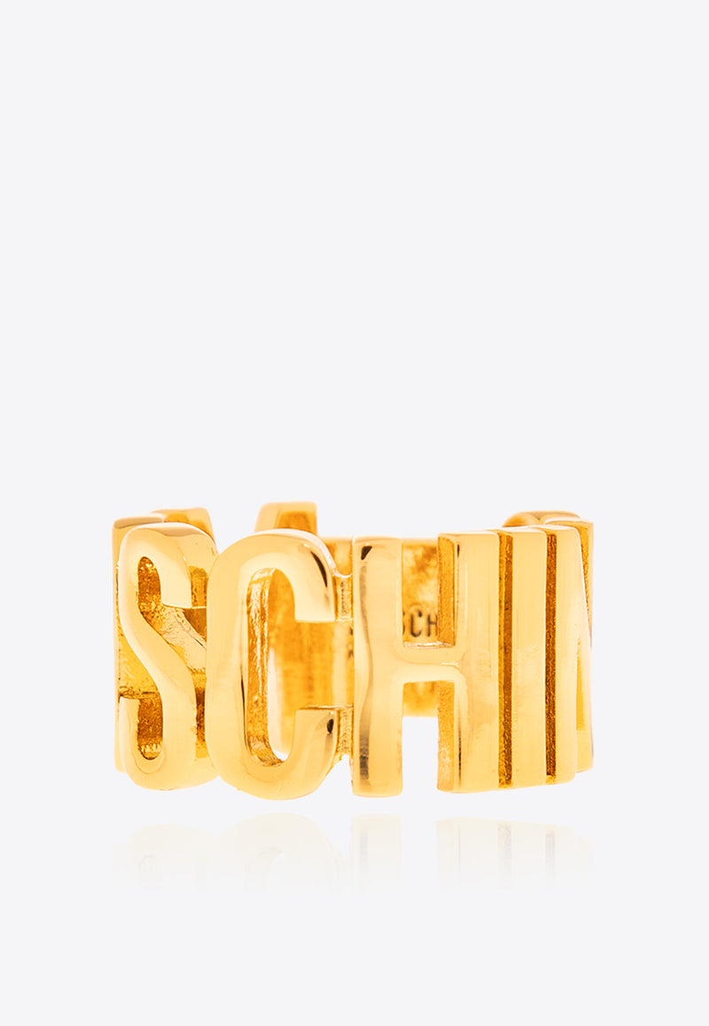 Moschino Logo Lettering Ring Gold 24171 A9122 8402-0606