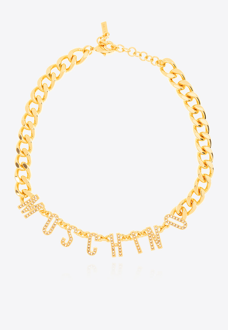 Moschino Logo Lettering Chain Necklace Gold 24171 A9165 8413-1606