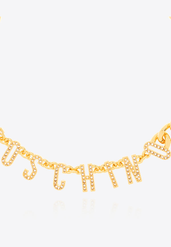 Moschino Logo Lettering Chain Necklace Gold 24171 A9165 8413-1606