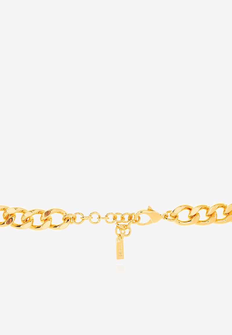 Moschino Logo Lettering Chain Necklace Gold 24171 A9165 8413-1606