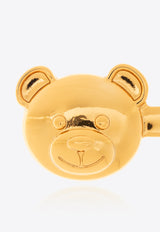 Moschino Signature Teddy Bear and Logo Hair Clip Gold 24171 A9107 8403-0606