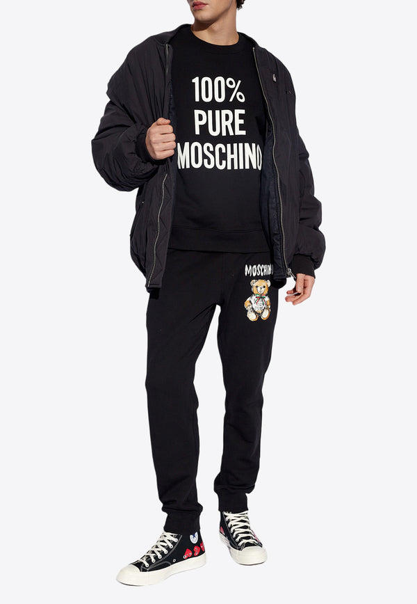 Moschino Logo Print Sweatshirt Black 241ZZ J1721 0228-1555