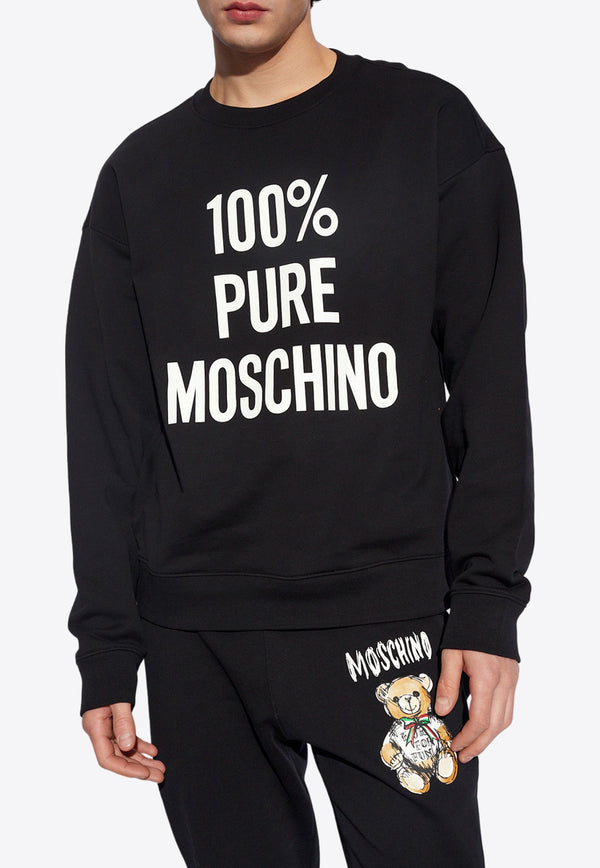 Moschino Logo Print Sweatshirt Black 241ZZ J1721 0228-1555