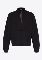 Moschino Half-Zip Long-Sleeved Sweatshirt Black 241ZZ A1710 0228-0555