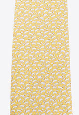 Salvatore Ferragamo Printed Dogs Silk Tie Yellow 350960 4 TOBIA 770778-F GIALLO