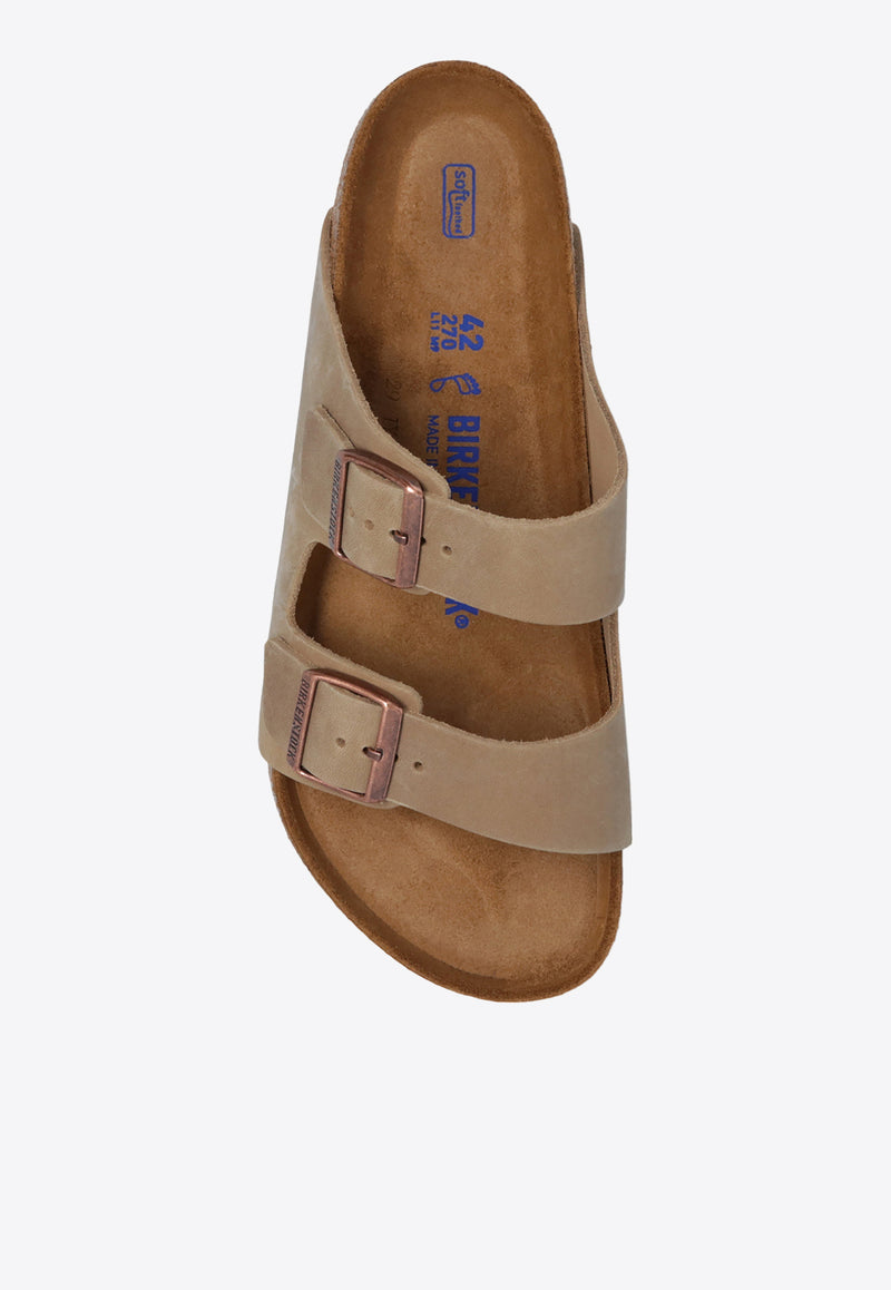 Birkenstock Arizona Double-Buckle Slides Beige 552811 0-TABACCO BROWN