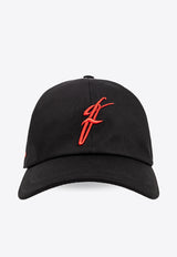 Salvatore Ferragamo Logo Embroidered Baseball Cap Black 560075 BAS F EMBRO 771463-NERO