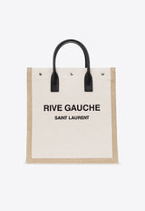 Saint Laurent Rive Gauche North/South Tote Bag Cream 632539 FAAVU-9054