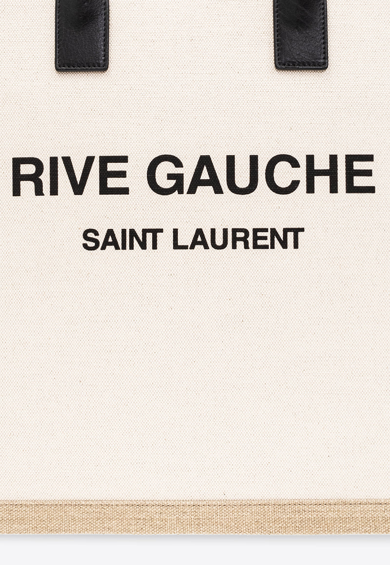 Saint Laurent Rive Gauche North/South Tote Bag Cream 632539 FAAVU-9054