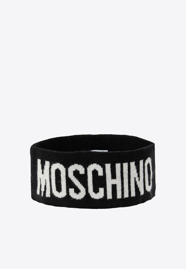 Moschino Logo Wool and Cashmere Headband Black 65235 M2355-016