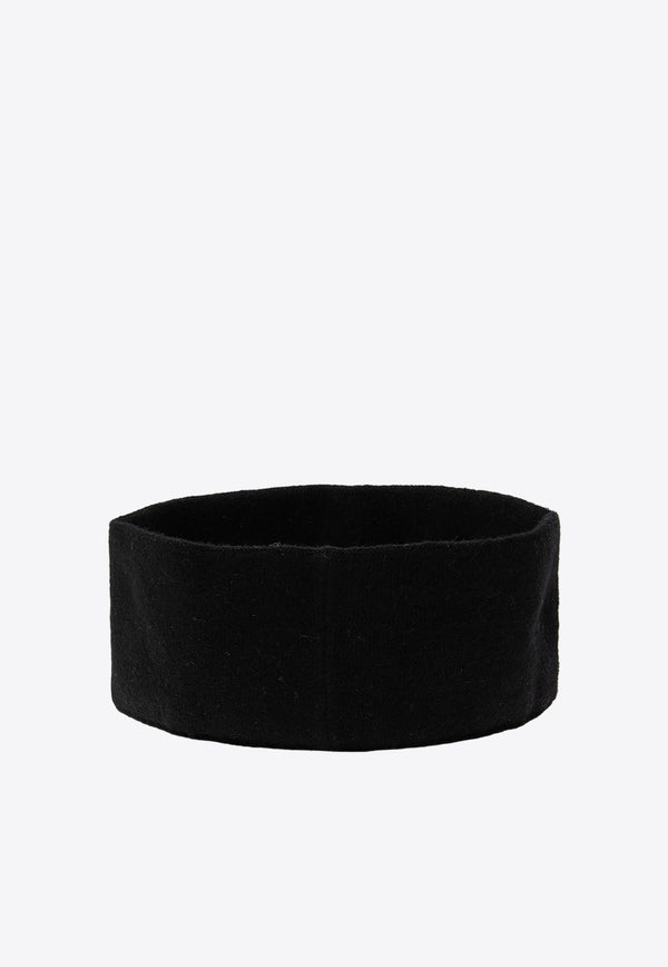 Moschino Logo Wool and Cashmere Headband Black 65235 M2355-016