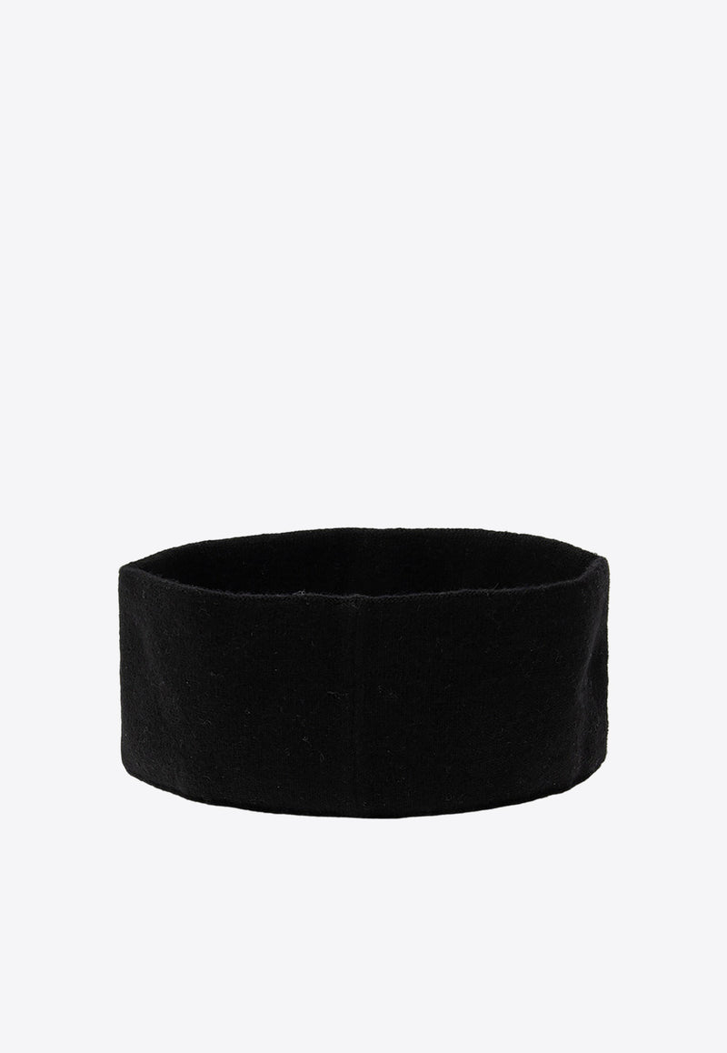 Moschino Logo Wool and Cashmere Headband Black 65235 M2355-016