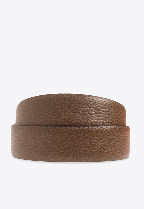 Salvatore Ferragamo Gancini Buckle Reversible Leather Belt Brown 670309 DOUBLE ADJUS 770941-BROWN SUGAR