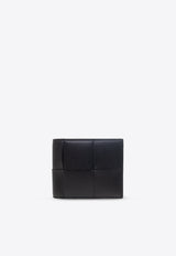 Bottega Veneta Cassette Intrecciato Leather Bi-Fold Wallet Black 743004 VBWD2-8803