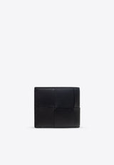 Bottega Veneta Cassette Intrecciato Leather Bi-Fold Wallet Black 743004 VBWD2-8803