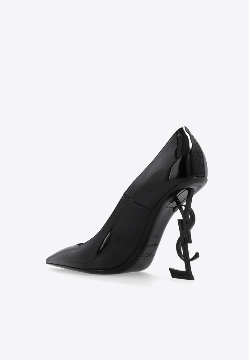 Saint Laurent Opyum 110 Patent Leather Pumps Black 472011 1TVVV-1000