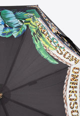 Moschino Logo Print Umbrella Multicolor 8862 63AUTOA-BLACK