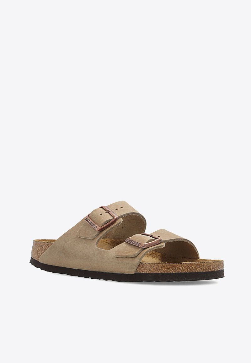 Birkenstock Arizona Double-Buckle Slides Beige 552813 0-TABACCO BROWN