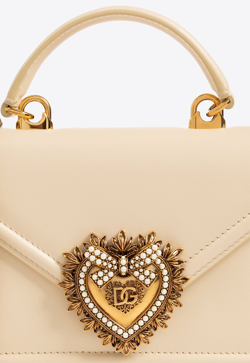 Dolce & Gabbana Small Devotion Top Handle Bag Cream BB6711 AV893-8H000