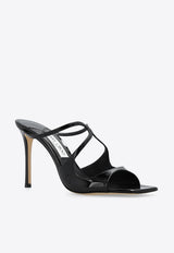 Jimmy Choo Anise 95 Patent Leather Sandals Black ANISE 95 PAT-BLACK