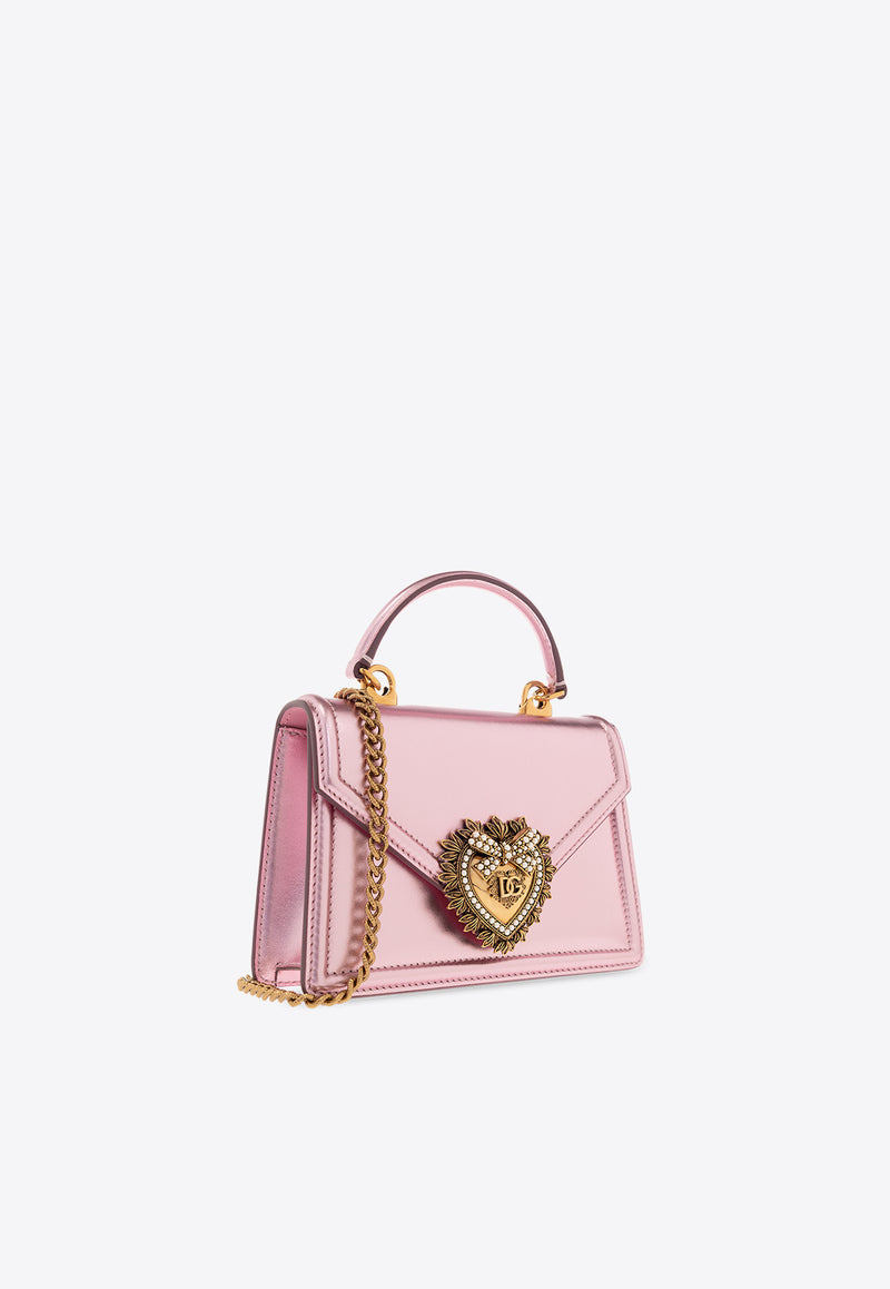 Dolce & Gabbana Small Devotion Nappa Mordore Top Handle Bag Pink BB6711 A1016-8B404