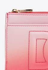 Dolce & Gabbana DG Logo Ombre Leather Cardholder Pink BI1261 AS204-HF5AC