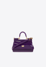 Dolce & Gabbana Small Sicily Top Handle Bag in Patent Leather Purple BB7116 A1471-87623