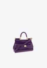 Dolce & Gabbana Small Sicily Top Handle Bag in Patent Leather Purple BB7116 A1471-87623