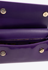 Dolce & Gabbana Small Sicily Top Handle Bag in Patent Leather Purple BB7116 A1471-87623