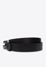 Dolce & Gabbana Signature DG Logo Leather Belt Black BC4644 AX622-8V363