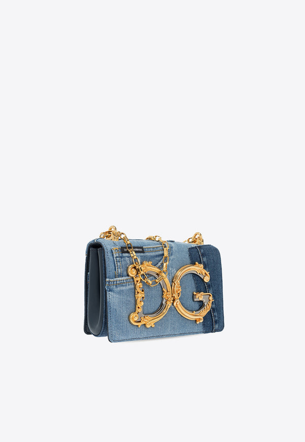 Dolce & Gabbana DG Girls Patchwork Denim Crossbody Bag Denim BB6498 AO621-8M800