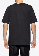 Balmain Logo Print Crewneck T-shirt Black BH0EG000 BB73-EAB