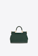 Dolce & Gabbana Small Sicily Top Handle Bag in Patent Leather Green BB7116 A1471-89349