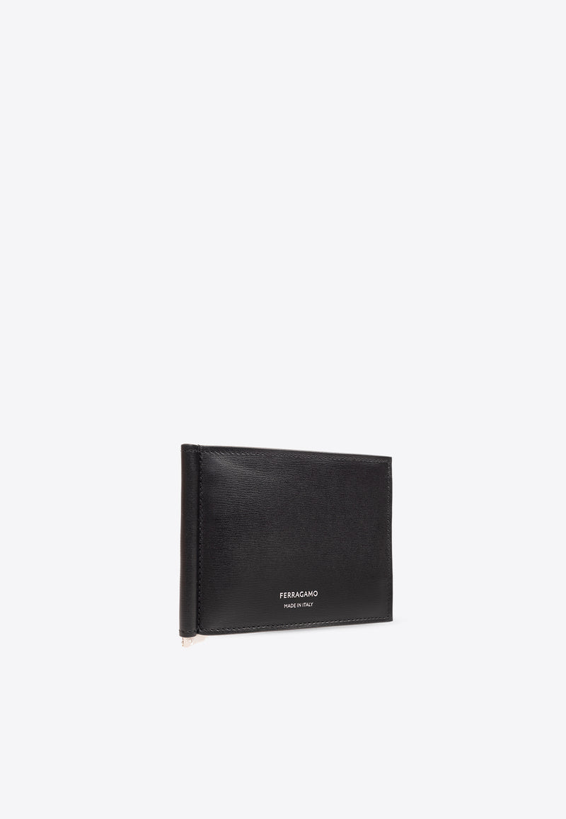 Salvatore Ferragamo Bi-Fold Leather Wallet 661327 CLASSIC 770092-NERO