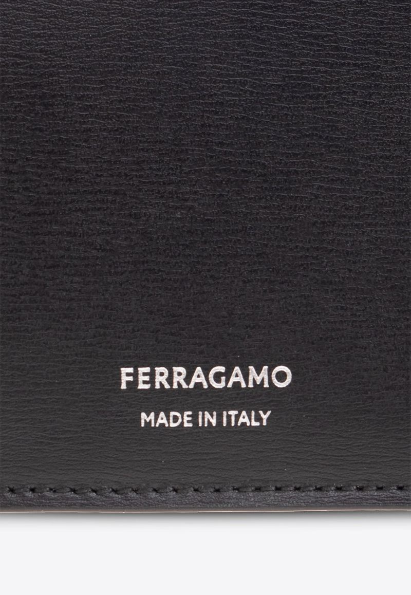 Salvatore Ferragamo Bi-Fold Leather Wallet 661327 CLASSIC 770092-NERO