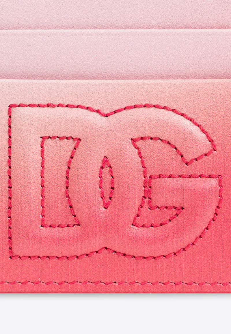 Dolce & Gabbana DG Logo Leather Ombre Cardholder Pink BI0330 AS204-HF5AC