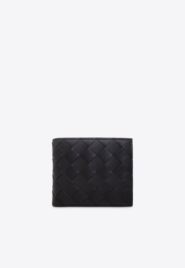 Bottega Veneta Intrecciato Leather Wallet Black 743211 VCPQ4-8803