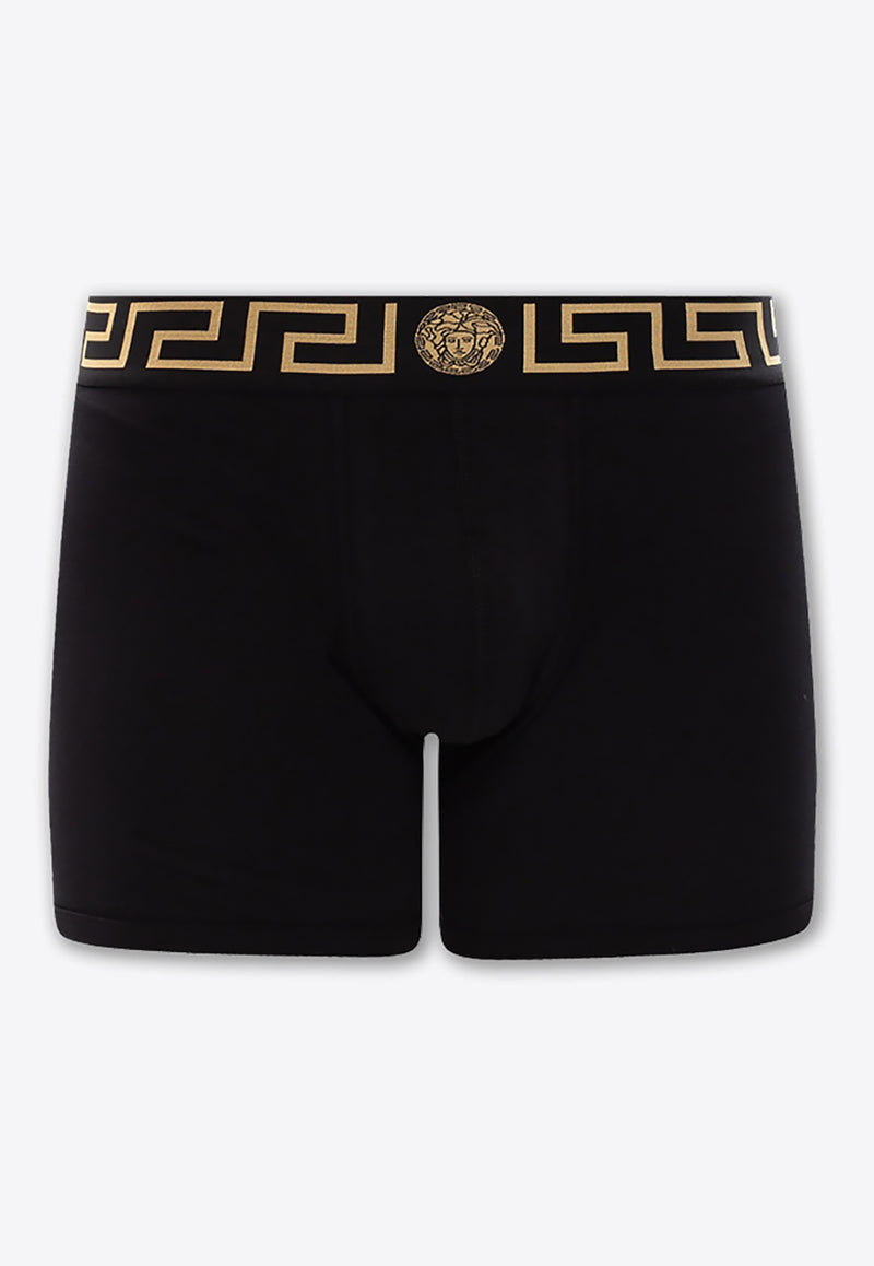 Versace Greca Border Boxer Shorts Black AU10028 A232741-A80G