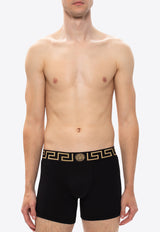 Versace Greca Border Boxer Shorts Black AU10028 A232741-A80G