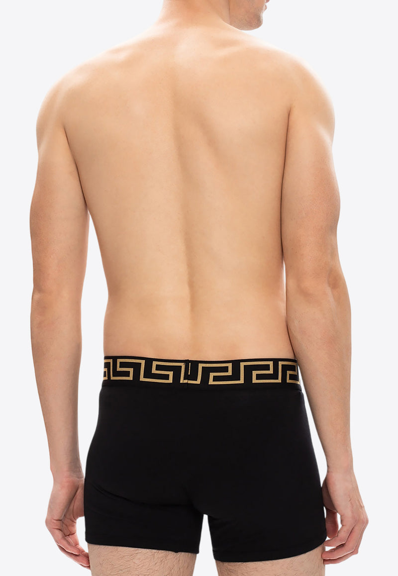 Versace Greca Border Boxer Shorts Black AU10028 A232741-A80G