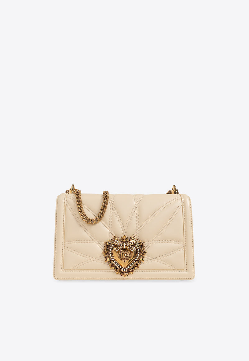 Dolce & Gabbana Large Devotion Shoulder Bag Cream BB7100 AW437-8H000