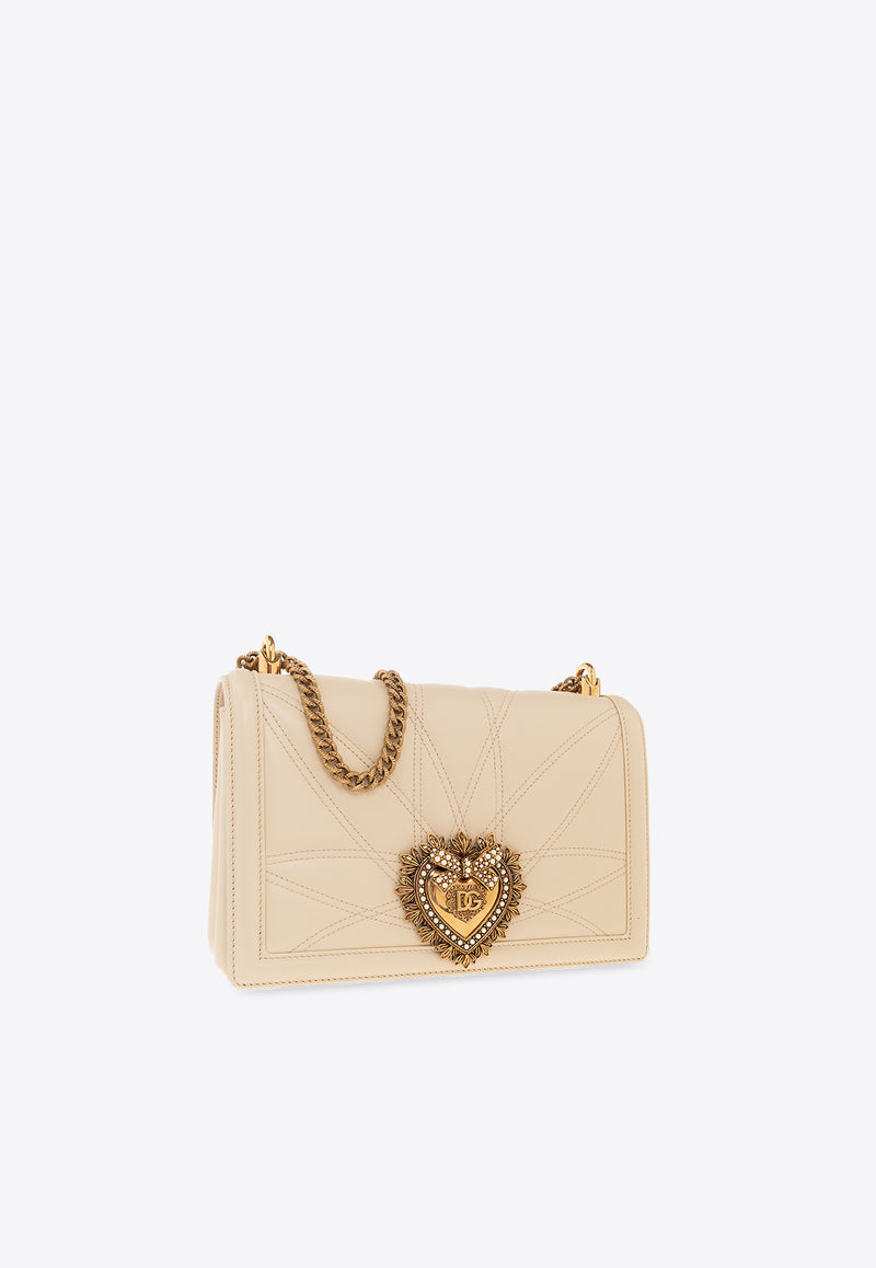 Dolce & Gabbana Large Devotion Shoulder Bag Cream BB7100 AW437-8H000