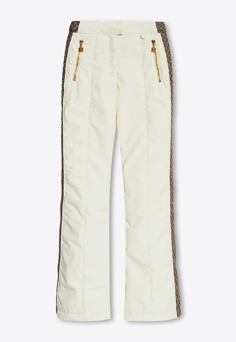 Balmain Logo Monogram Ski Pants Cream BF2PR030 XH66-GOZ